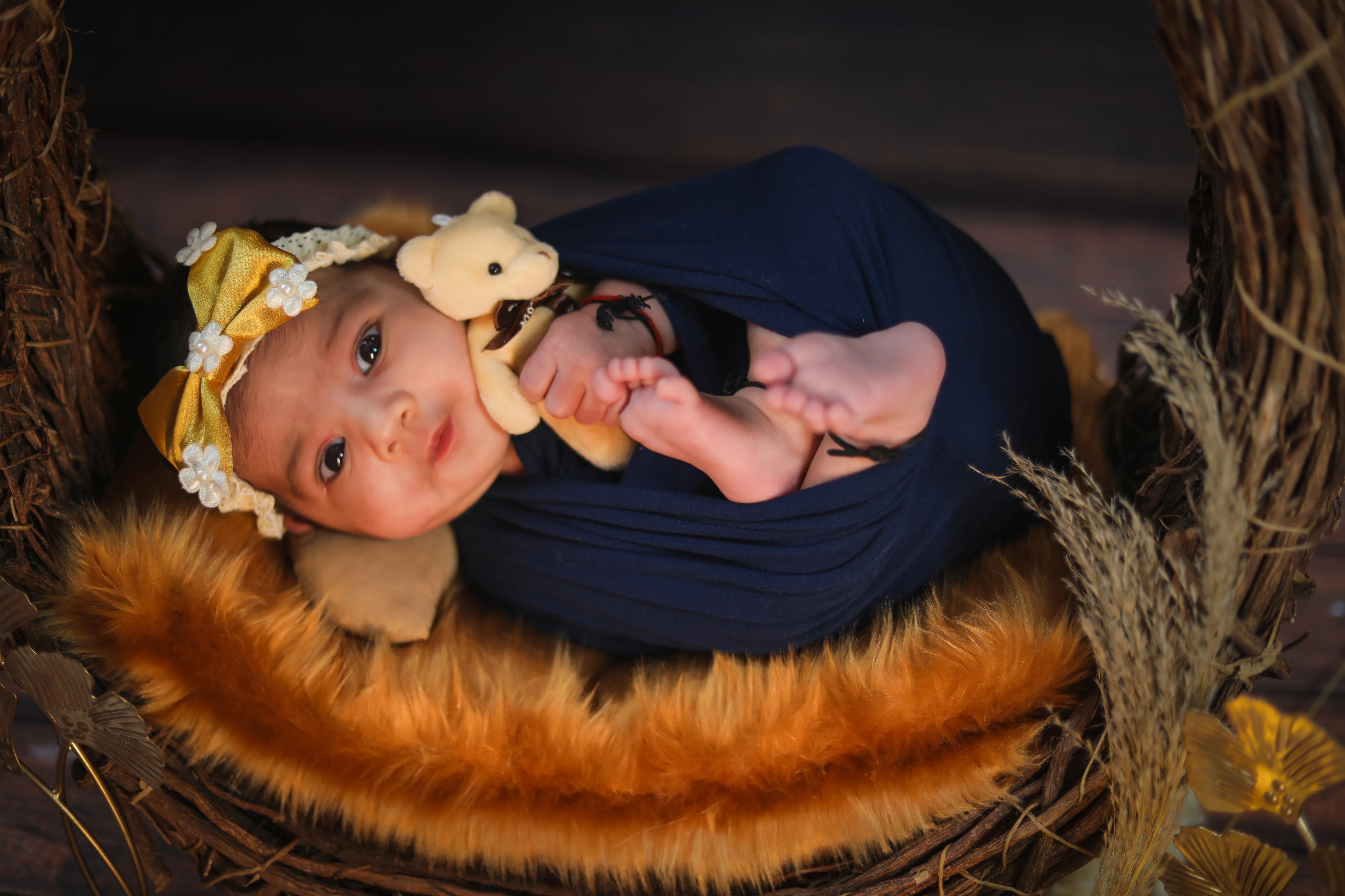 Baby basket newborn shoot Virar